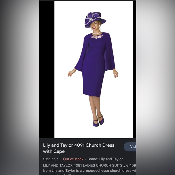 Brand New Lily & Taylor New York Women’s Church Dress - Picture 11 of 11